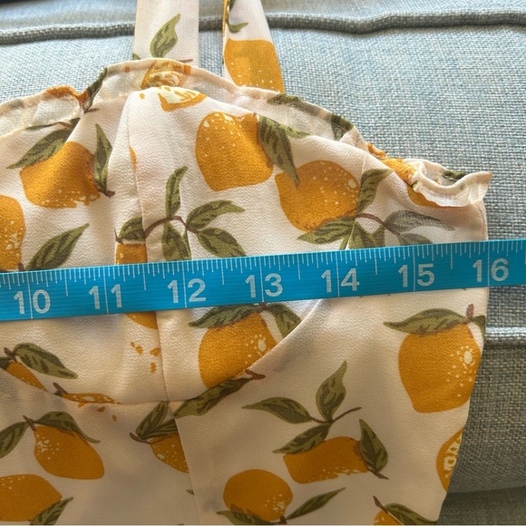 Aqua by Bloomingdale’s Lemon Sundress with Tie Straps, Size M - Picture 3 of 4